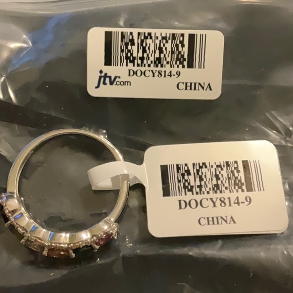 vintage Jtv docy814 9 ring .85CTW oval multi Tourmaline 50ctw round zirc… - Picture 8 of 8